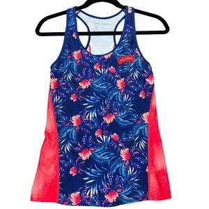 Tri Serena Floral Print Sleeveless Biking Cycling Athletic Jersey - Sz M